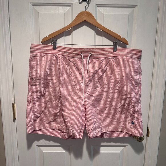 Brooks Brothers Other - Brooks Brothers Men's Red Seersucker Bathing Suit - Size XL